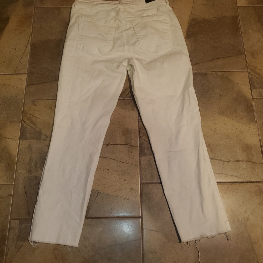 KUT From The Kloth Reese Ankle Straight Leg White Jeans High rise fab a… - Picture 8 of 8